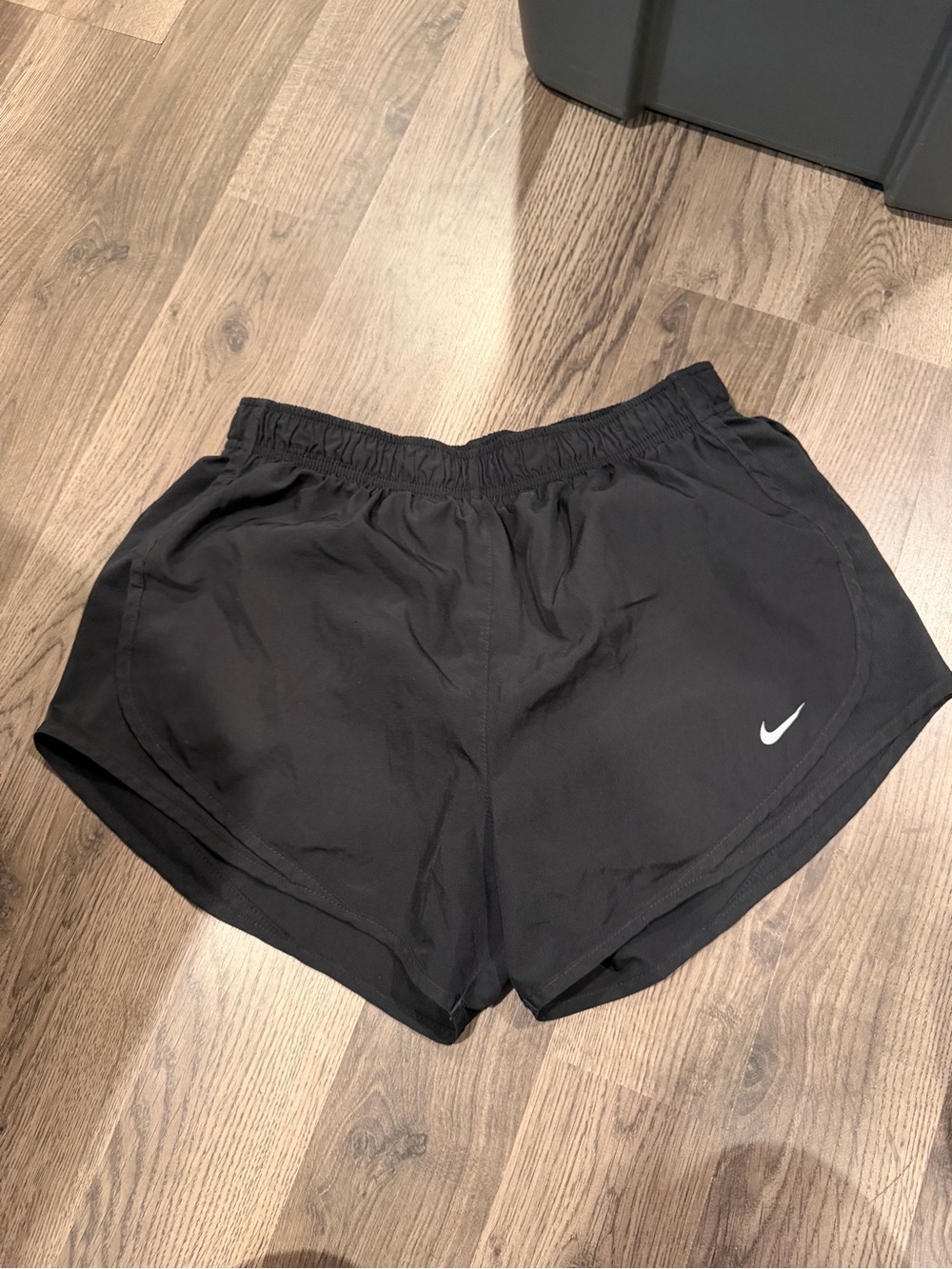 Nike Women's Black Athletic Running Shorts with Swoosh